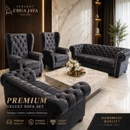 🔥Ready Stock🔥Set Wing Chairs + Sofa Chesterfield