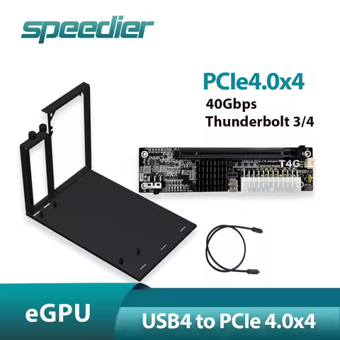 eGPU Thunderbolt 4/3 TB3/TB4 To PCIe X16 PCI-E 4.0 X4 GPU Dock UT4G External Adapter USB 4 Bracket N