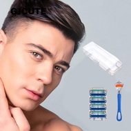 GJCUTE 5-Layer Razor Blade Men Razor Blades Safety Manual Shaving Blade Reusable Replacement Razor B