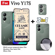 Vivo Y17s Ceramic Tempered Glass for Vivo Y27 Y36 Y35 Tempered Glass Camera Lens Protector 3in1