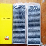 Bộ 2 lọc gió điều hòa than hoạt tính AC0125CSET dùng cho Audi R8 GT và R8 Spyder 2007 2008 2009 2010