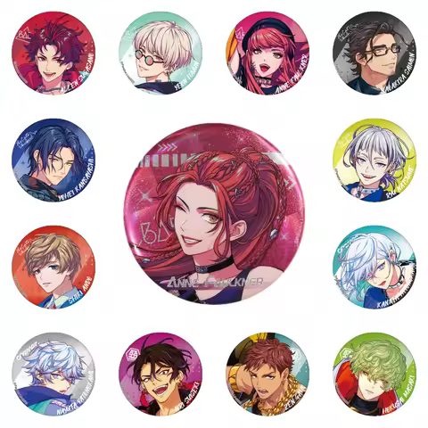 58mm Anime Paradox Live Sugasano Aren Yon Hajun An Fōkunā Cosplay COSTUME Badge Pin SPTE Tinplate Br