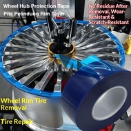 PE Blue Protective Film Tape Wheel Hub Rim Protection No Residue Scratch Resistant / Pita Pelindung 