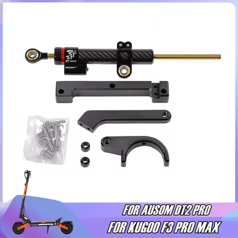 Directional Steering Damper Kit for AUSOM DT2 PRO & KUGOO F3 PRO MAX 52V Dual-Motor Electric Scooter