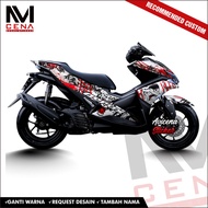 Sticker Decal Aerox 155 Decal Sticker Aerox 155 Striping Aerox Full Body Decal Aerox wolver