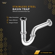 Sifon Wastafel Leher Angsa Stainless Steel Basin Trap