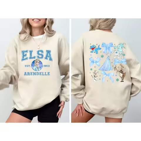 Disney Elsa Coquette Bow Sweatshirt, Disney Elsa Est Sweatshirt, Disney World Sweatshirt, Frozen Els