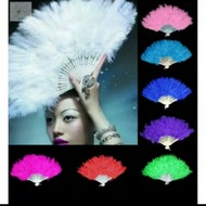 Feather fan feather handle fan / feather folding fan