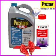 COMBO blue car engine coolant PRESTONE MAX EU 3.78L + Wurth radiator flush