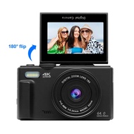 Hot Compact Digital Photography Camera 4K 18X Digital Zoom Vintage Vlog Video Recorder YouTube 180°