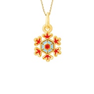 Citigems 999 Pure Gold Christmas Snowflakes Pendant