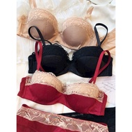 Underwear set B026 satin W268 thin foam with underwire