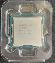 Intel Core i7-9700F 3.0GHz Turbo 4.7GHz/12MB/65W LGA1151 附原廠散熱器，送用過TG-7散熱膏