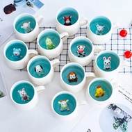 Creative 3D Animal Ceramic Mug Mug Coffee Cup Cow Panda Variety of Three-dimensional Animal Mug Ceramic Mug
