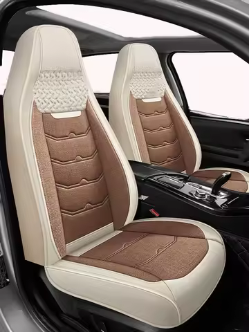 1 PCS Flax Car Seat Covers For kia k3 bmw x5 e70 geely boyue l byd sealion 6 Universal Fit for Most 