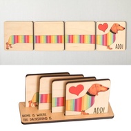 Coaster Set Roller Coaster Relay Rainbow Mug Coaster Cross-Border Dachshund Dog Set Fun Coaster New 