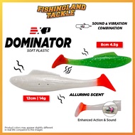 [FLT] EXP Dominator Soft Plastic | 8CM 12CM SP Lure TPE Toman Haruan Paddle Pop With Bearing Killer