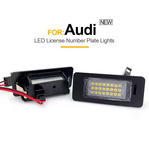 2PCS Car No Error Canbus Led License Number Plate Lights Bulb For Audi A1 A3 A4 B8 4 Door / Sedan / 