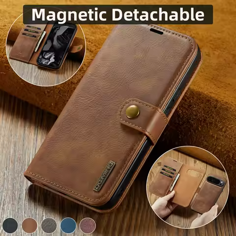 DG.MING for Google Pixel 6 7 8 9 10 Pro XL/Pixel 5A 6A 7A 8A 9A Magnetic Detachable Cover 2in1 Flip 