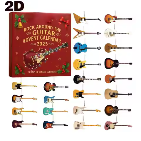 Advent Calendar 2025 2D Flat Music Advent Calendar Ornaments Christmas Advent Calendar Xmas Countdow