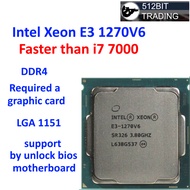 Intel Xeon E3 1270V6 faster than i7 7700 DDR4 CPU processor 7th gen LGA1151 c/w motherboard.(used)