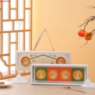 DWAYNE Mooncake Packaging Gift Box, Rabbit Chinese Style Egg Yolk Crisp Box, Portable Box 4 Grids Cute Handmade Mid-Autumn Moon Cake Box School Activities