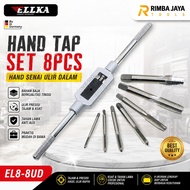 M3-M12 Hand Tap Set 8pcs Bolt Thread Maker Tools 5/6/810/12/14/17 Metric HandTap Set