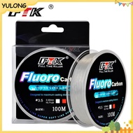 YU 100M Fluorocarbon Coating Fishing Line 4.136LB-34.32LB Carbon Fiber Monofilament Leader Line Carp