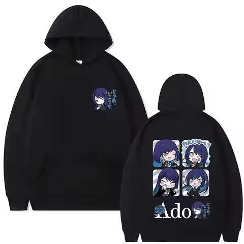 Cute Kawaii Ado Cartoon Style Hoodie Fans Gift Men's Women's Casual Oversized Sweatshirt Unisex Japa