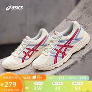 ASICS亚瑟士透气跑步鞋男鞋缓震运动鞋GEL-CONTEND 4 【HB】 米色/红色 42.5