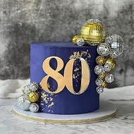 Acrylic Eighty Cake Topper,80th Birthday Cake Toppers,80th Anniversary Party Decorations Supplies,Ch