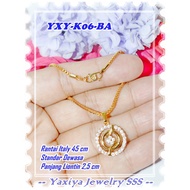 YXY-K06-BA Circle 18K Gold Plated Necklace Original Yaxiya Brand GoldRing 18k gold necklace gold nec