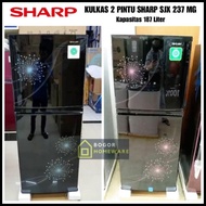 (KHUSUS BOGOR) KULKAS 2 PINTU SHARP SJX 237 MG NO FROST GLOSSY DOOR