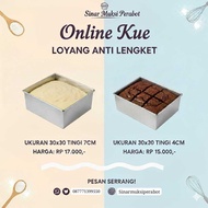 Square Cake Pan size 30x30 height 7/4 non-stick Suitable for Brownies Sponge Cake Baking Oven