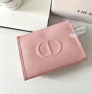【現貨】Dior 迪奧 粉帆布化妝包 化妝包 Dior贈品 Dior白盒外包裝 實用化妝包 粉嫩化妝包 高CP值贈品