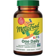 MegaFood Kids One Daily - Kids Vitamins 30 Mine Tablets - With Vitamin B, C, D & Zinc - Bone Health 