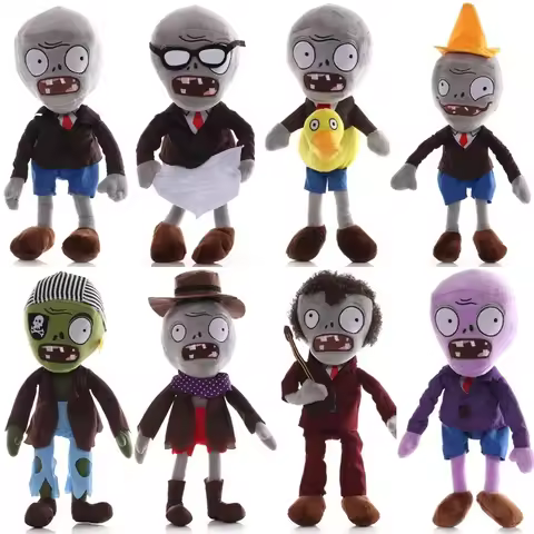 1pcs 30cm Plants VS Zombies Plush Toys PVZ Zombies Gargantuar Hats Pirate Zombies Plush Soft Stuffed