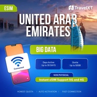 TravelXT SG UAE eSIM – 3GB–30GB Big Data | 4G/5G Travel Internet | United Arab Emirates Roaming | In