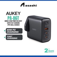 AUKEY PA-B6T Omnia II Series Dual 65W With GaN Power Tech Wall Charger iP 14/13/12 Series