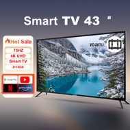 ทีวี 43 นิ้ว สมาร์ททีวี ทีวี 50 นิ้ว Smart TV ทีวี 32 นิ้ว 4K UHD smart tv โทรทัศน์ WiFi รับประ