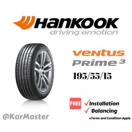 195/55/15 Hankook Ventus Prime 3 K125 (With Installation)