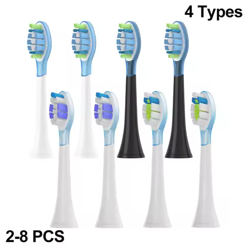2-8Pcs Replacement Brush Heads for Philips HX6064 HX6930 HX6730 Sonic Electric Toothbrush Vacuum 410