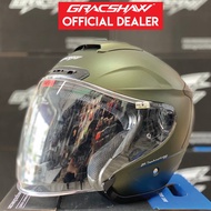 Gracshaw G838 Gaizer Plain JF4 Openface Visor New 2021 + FREE GIFT STICKER 🎁