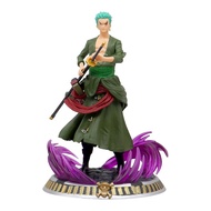 20cm Japan One Piece Roronoa Zoro Luffy Figure Santoryu Bathed In Blood Fight GK Model Statue Anime Cool Doll Figurine Toys Decoration