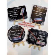 Engrave Lase Acrylic Mirror Plate  Engrave Aku Terima Nikah Ijab & Kabul / Wedding / Mas Kahwin /Han