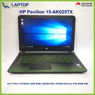 HP Pavilion 15-AK025TX (i7-6/8GB/500GB) Premium Preowned [Refurbished]