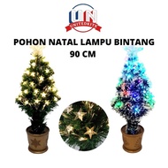 ready! POHON NATAL 90CM LAMPU BINTANG LED WARNA WARNI CHRISTMAS TREE