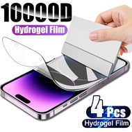 4Pcs Hydrogel Film Screen Protector For iPhone 11 12 13 14 15 Pro Max For iPhone 14 15 Plus 12 13 Mini 13 14 Pro Full Cover Film