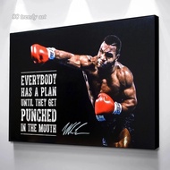 Motivational Canvas Paiting Everybody Has a Plan Till They Get Punched In The Mouth Poster Mike Tyso
