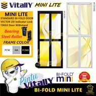 VITALLY Bi-Fold Aluminum Toilet Door. Bi-Fold Pintu Lipat untuk Tandas. Deluxe Modern Design Folding